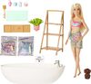 Barbie - Coffret de jeu - Bain confetti et poupée, savon, acc.