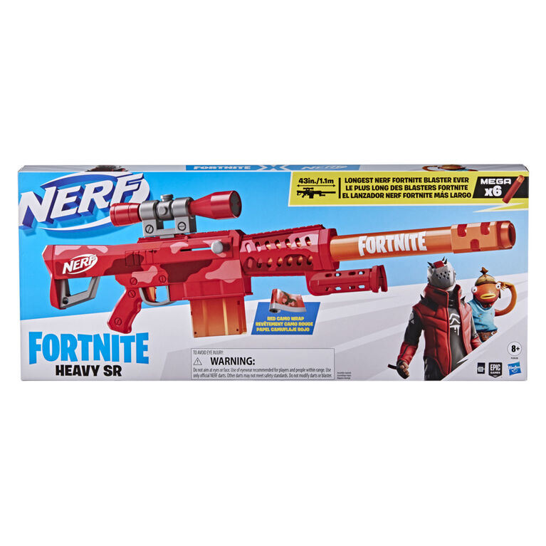 Nerf Fortnite Heavy SR Blaster, Longest Nerf Fortnite Blaster Ever - R ...