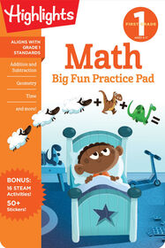 First Grade Math Big Fun Practice Pad - Édition anglaise