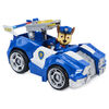 PAW Patrol, Véhicule transformable de luxe du film avec figurine Chase articulée à collectionner