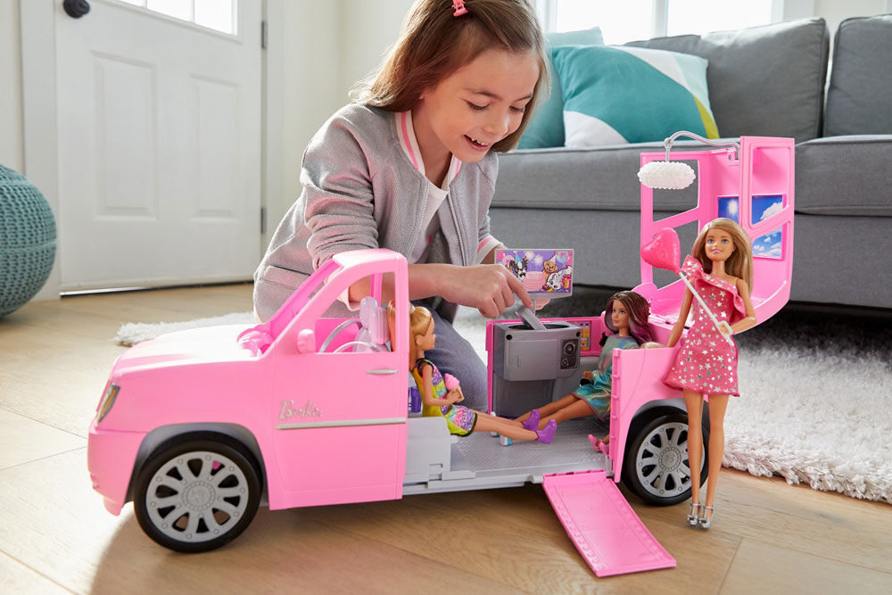 barbie doll car set