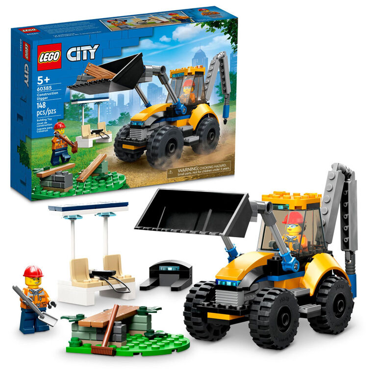 LEGO City La pelleteuse 60385 Ensemble de jouets de construction (148 pièces)