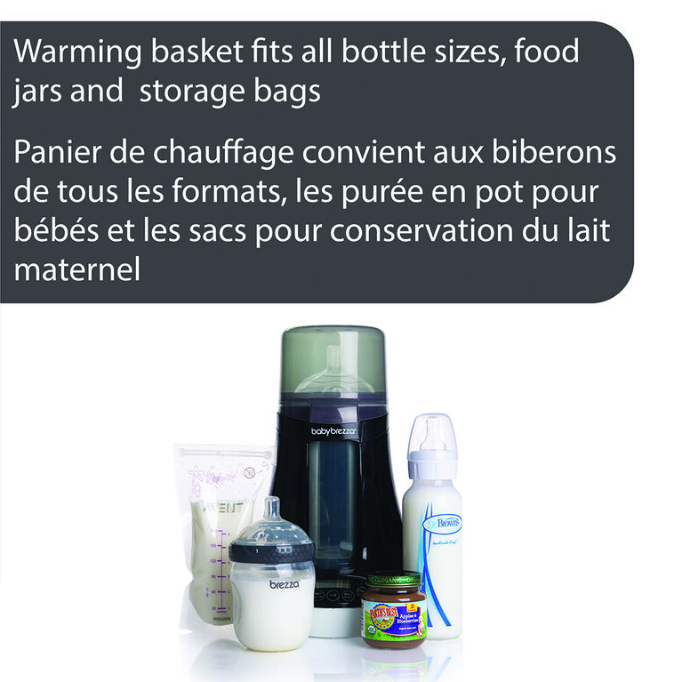 Baby Brezza - Chauffe-biberon pour lait maternel et preparation lactee - Noir et blanc