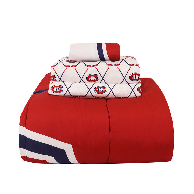NHL Montreal Canadiens 4-Piece Twin Bedding Set