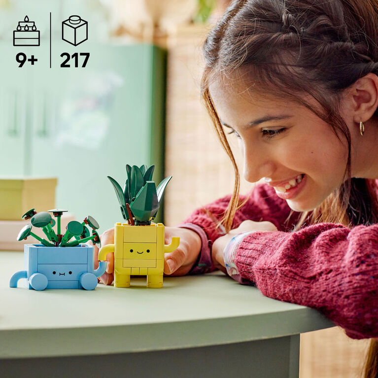 LEGO Botanicals Happy Plants Building Toy for Kids, Ages 9+ - Decor for Desk or Shelf - 10349