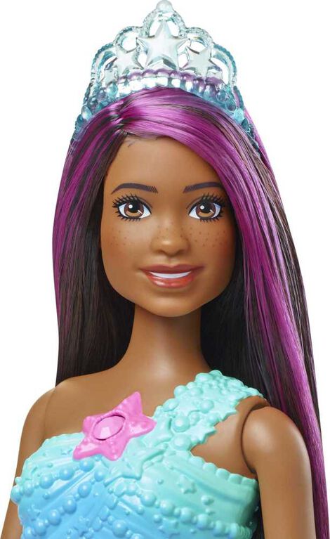 Mermaid Barbie Doll with Water-Activated Twinkle Light-Up Tail, Purple-Streaked Hair