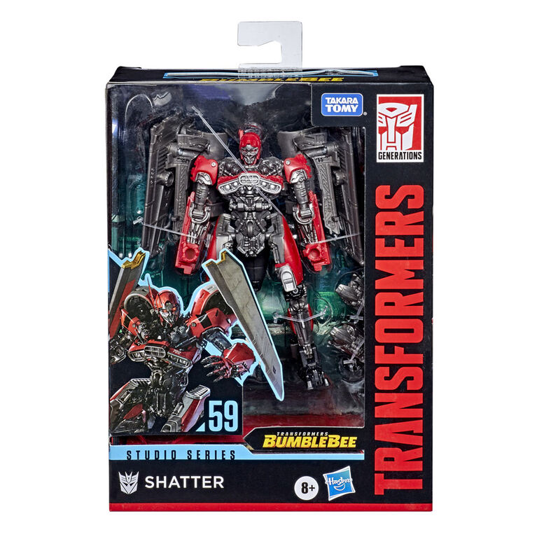 Transformers Toys Studio Series 59 Deluxe Class Bumblebee Movie Shatter Action Figure