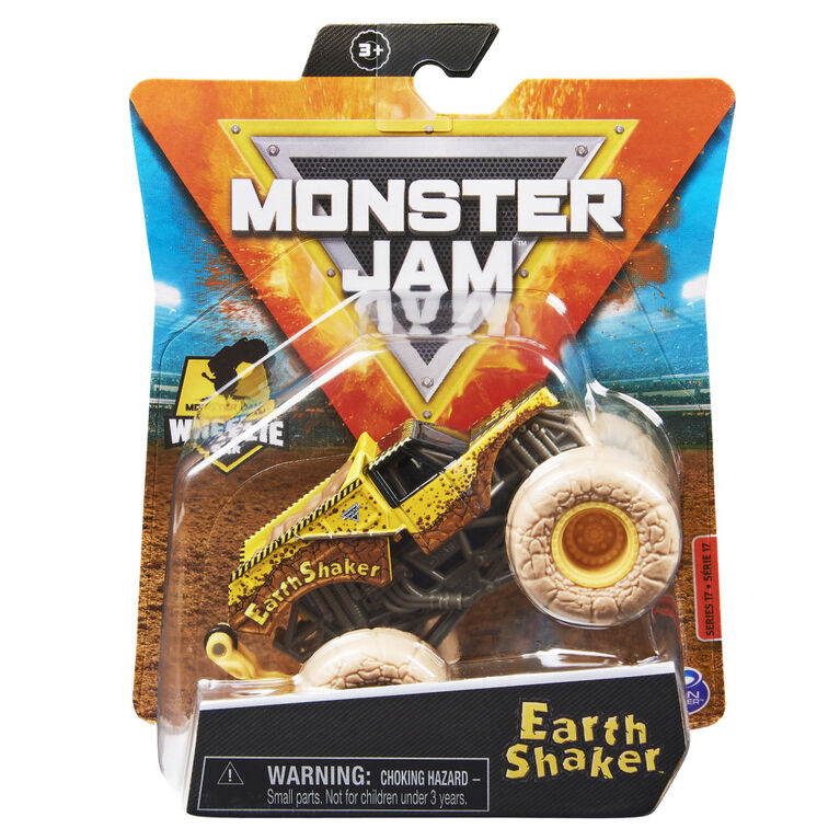 Monster Jam, Official Earth Shaker Monster Truck, Die-Cast Vehicle, Elementals Trucks Series, 1:64 Scale