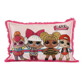 Oreiller géant en fourrure funky pour enfants L.O.L. Surprise!, 20 po x 30 po