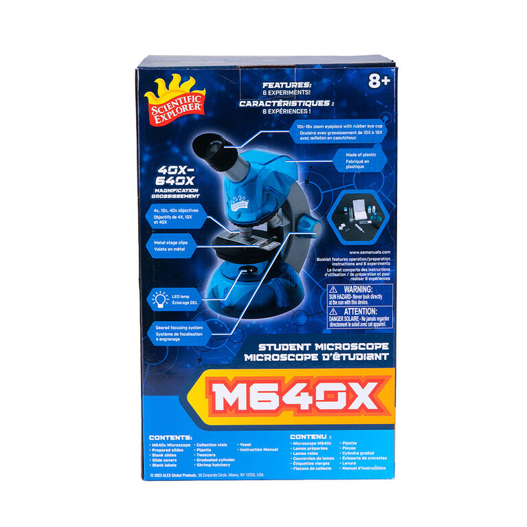 Scientific Explorer - 640X Microscope Bleu