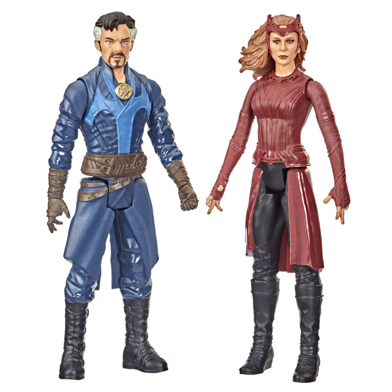 Marvel Avengers Titan Hero Doctor Strange in the Multiverse of Madness,  Doctor Strange et The Scarlet Witch, pack de 2 figurines de 30 cm