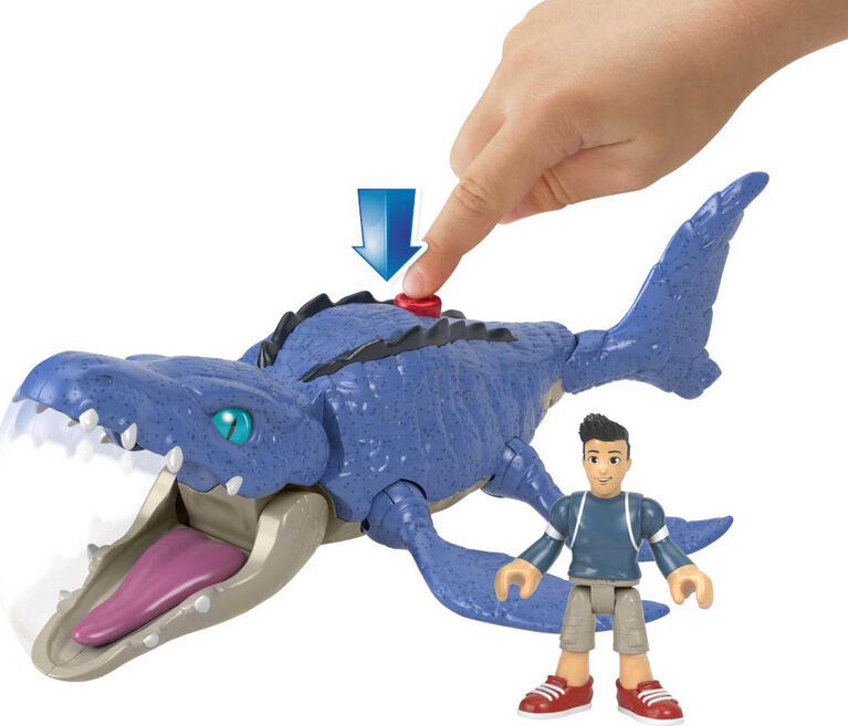 Imaginext Jurassic World Camp Cretaceous Mosasaurus & Kenji