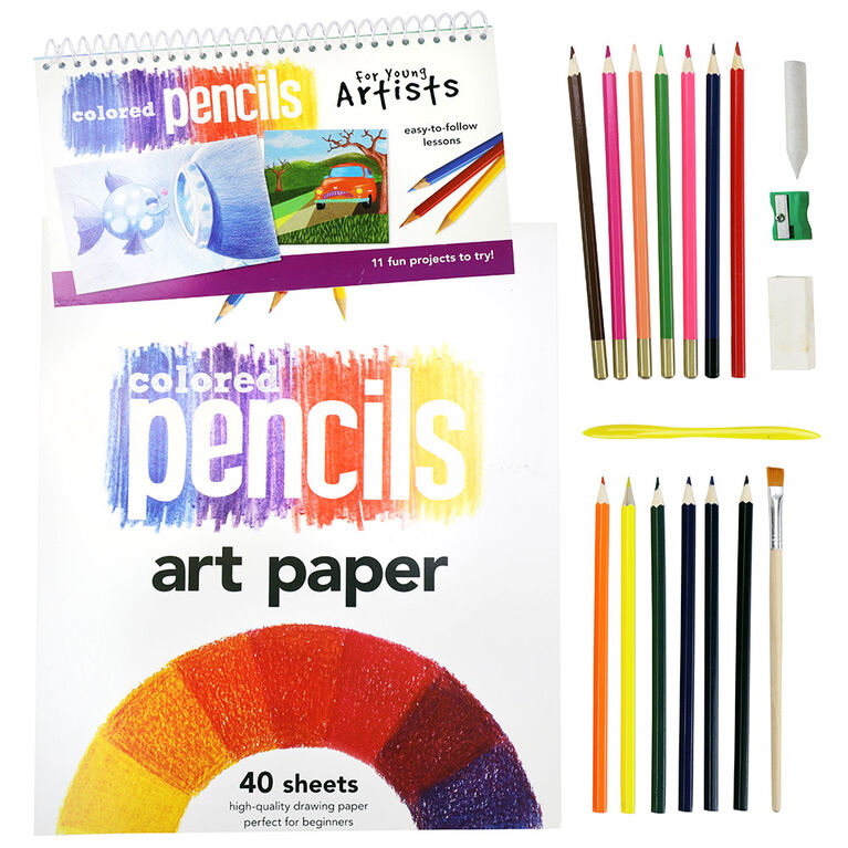 SpiceBox Children's Art Kits Petit Picasso Colored Pencils - English Edition