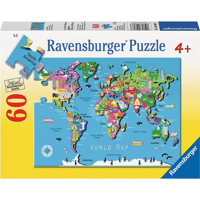 Ravensburger World Map 60 Piece Puzzle