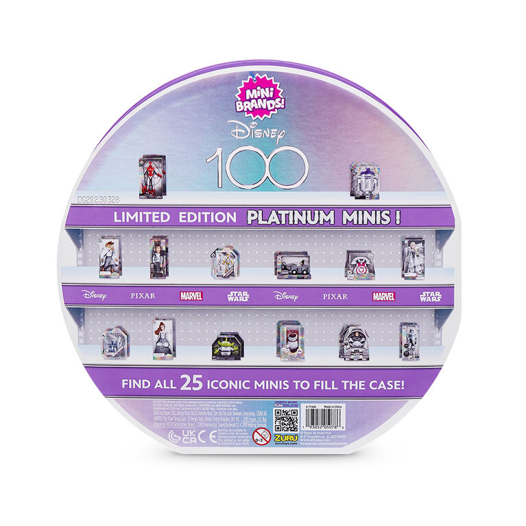 Mini Brands Disney 100 Platinum Collector's Case with 2 Exclusive Minis by ZURU