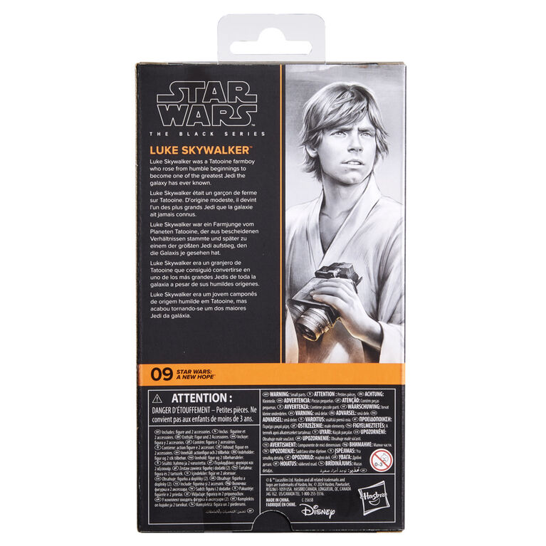 Star Wars The Black Series, figurine de collection Luke Skywalker de 15 cm, Star Wars : Un nouvel espoir