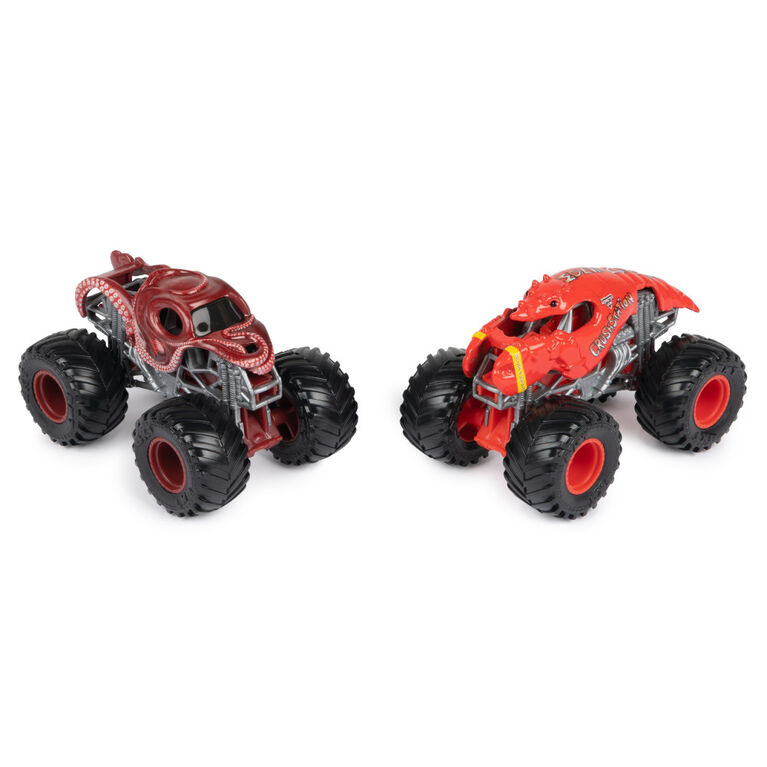 Monster Jam, Official Octon8er Vs. Crushstation Die-Cast Monster Trucks, 1:64 Scale
