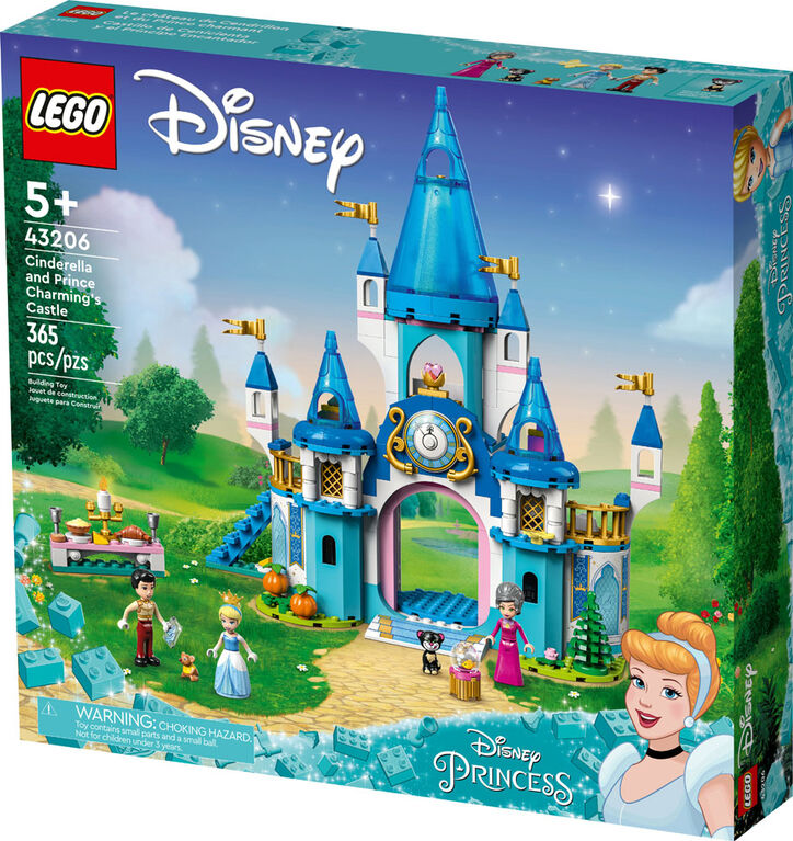 LEGO  Disney Cinderella and Prince Charming's Castle 43206 Building Kit (365 Pcs)