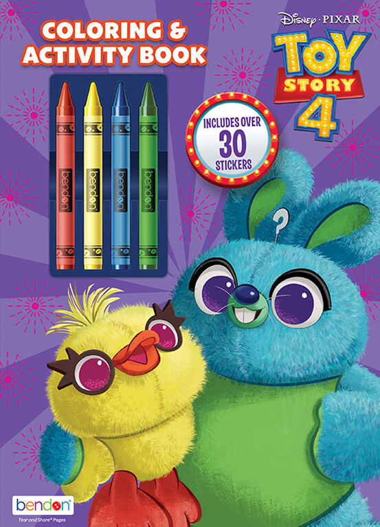 Toy Story 48 Page Colouring & Activity Book with Crayons