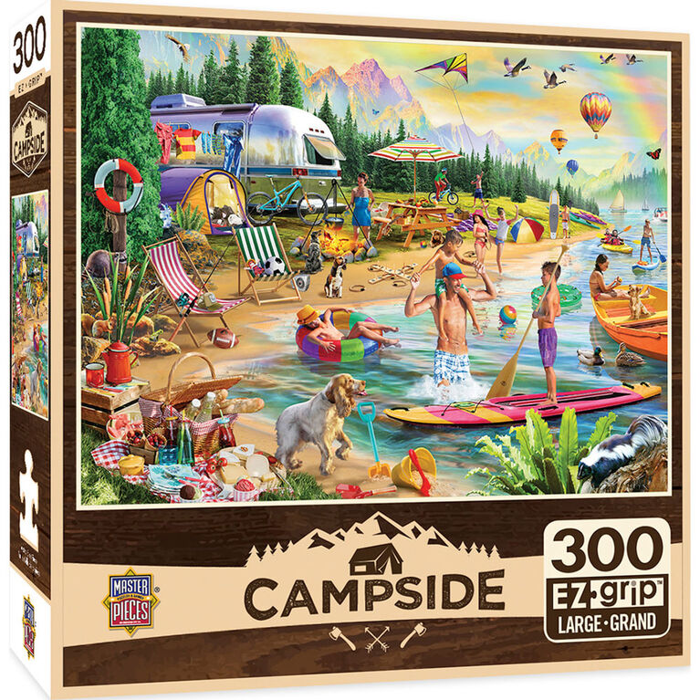 MasterPieces 300 Piece EZ Grip Jigsaw Puzzle - Day at the Lake - 18"x24"