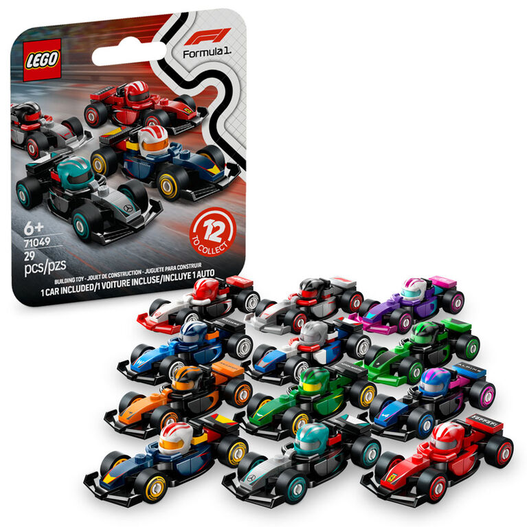 LEGO F1 Collectible Race Cars Building Kit - Limited Edition Model Car Mystery Box for Fans of Formula 1 - 71049