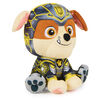 PAW Patrol: The Mighty Movie, Mighty Pups Rubble Plush Toy, 7-Inch Tall, Premium Stuffed Animals