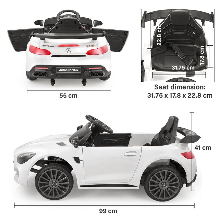 Voltz Toys Mercedes-Benz AMG GT R with Remote, White