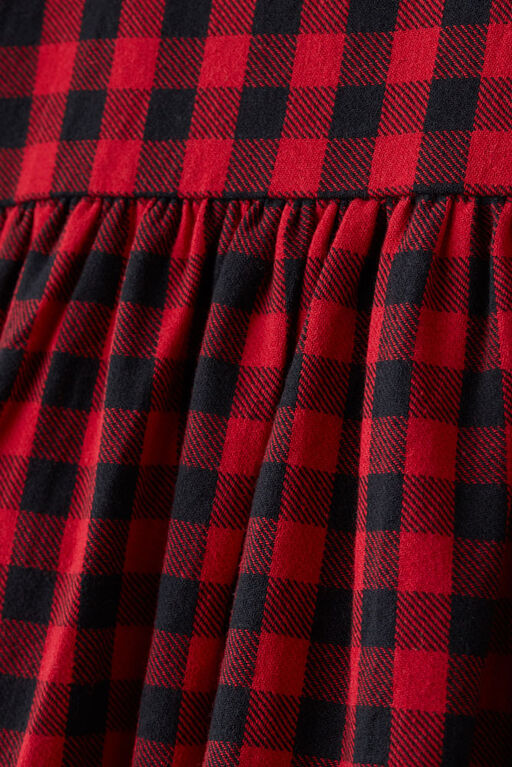 Flannel Plaid Dress Red 18-24M