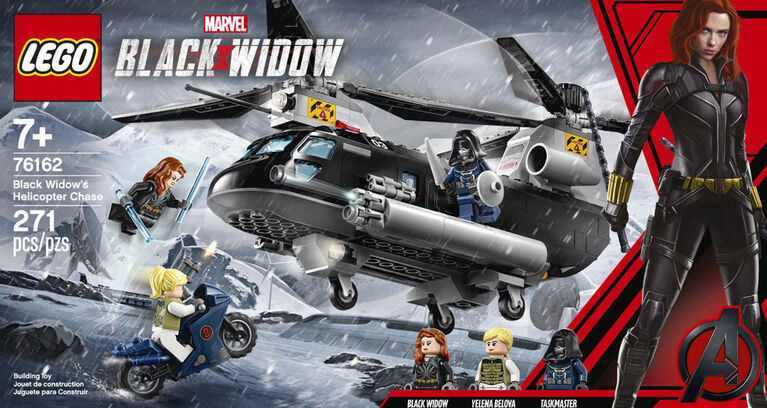 LEGO Super Heroes Marvel La poursuite en hélicoptère de Black Wid 76162 (271 pièces)