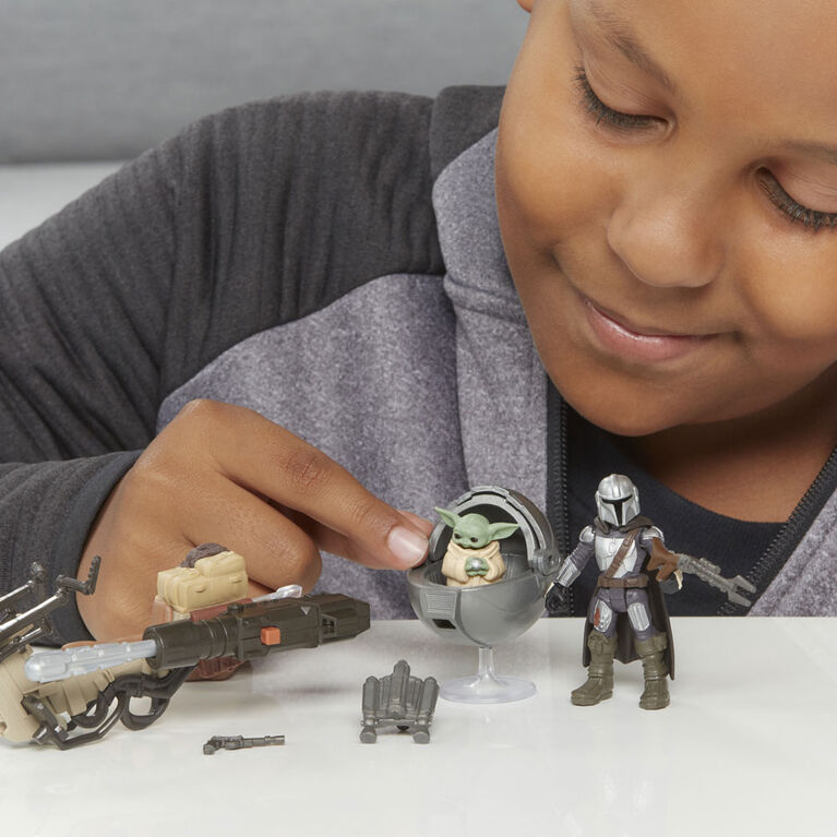 Star Wars Mission Fleet Expedition Class The Mandalorian The Child Battle for the Bounty 2.5-Inch-Scale Figures and Vehicle