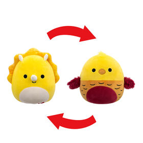 Squishmallows 5" - Flipamallows: Lancaster le tricératops et Beck la dinde