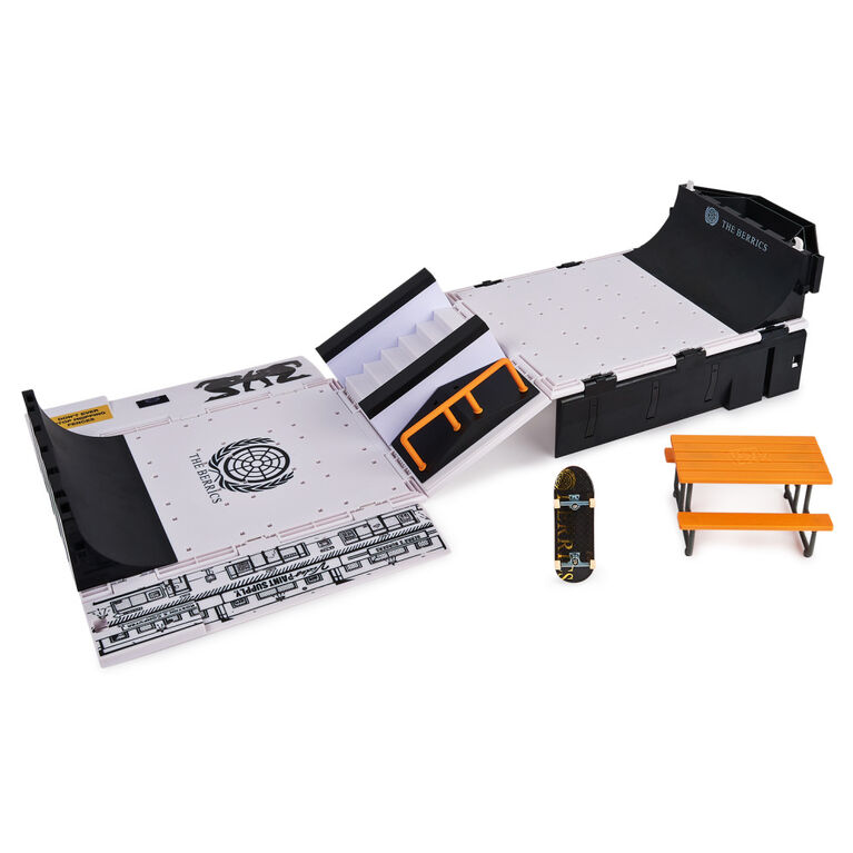 Tech Deck, The Berrics Transforming Park, X-Connect Park Creator, 30-inch Wide Foldable Playset with Storage and Exclusive Fingerboard