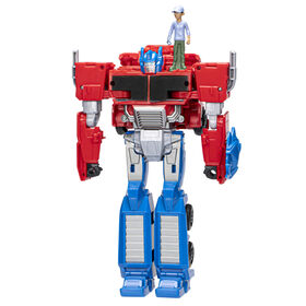 Transformers EarthSpark, figurine Spin Changer Optimus Prime de 20 cm avec figurine Robby Malto de 5 cm