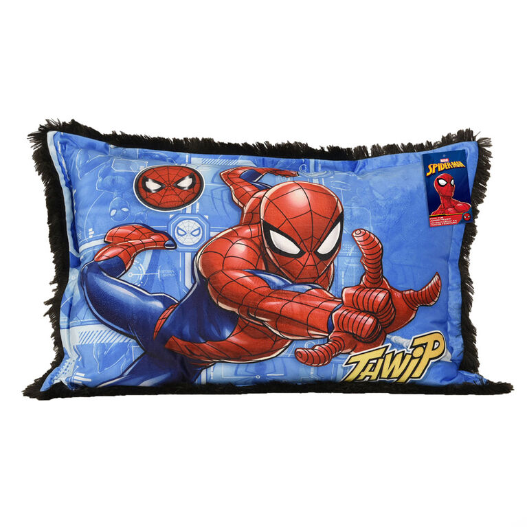 Marvel Spider-Man Kids Jumbo Funky Fur Pillow, 20" x 30"
