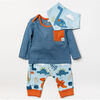 Lily & Jack 3 Piece Jogger Set:Blue Dinosaur