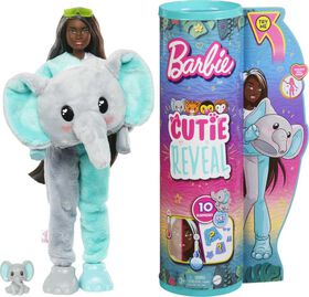 Barbie Poup&eacute;e Cutie Reveal S&eacute;rie Jungle, &eacute;l&eacute;phant et accessoires