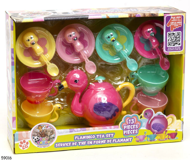 Zoo Troop Flamingo Tea Set