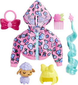 Barbie Extra Pet and Fashion Pack with Pet Lamb, Fashion Pieces and Accessories