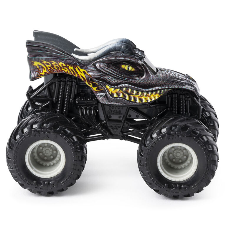 Monster Jam, Monster truck authentique Dragon en métal moulé à l'échelle 1:64, série Over Cast