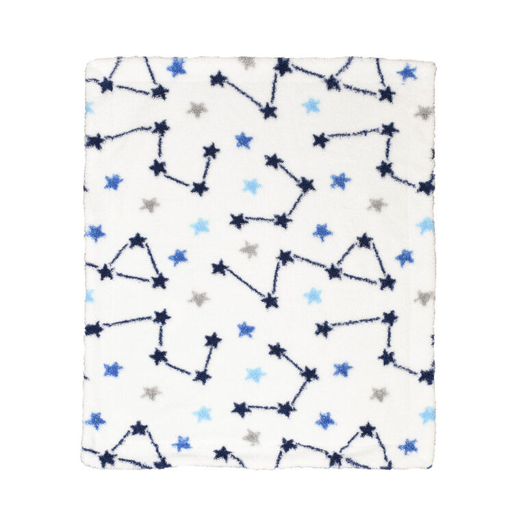 Baby's First by Nemcor Reversible Ultimate Sherpa Baby Blanket, Space