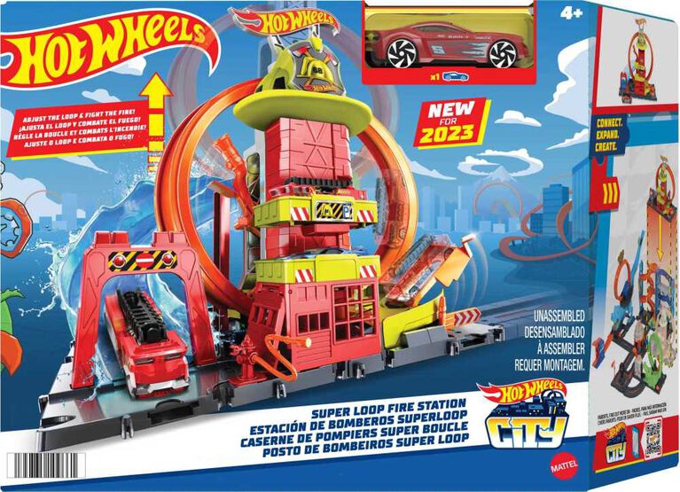 Hot Wheels City Super Loop Fire Station