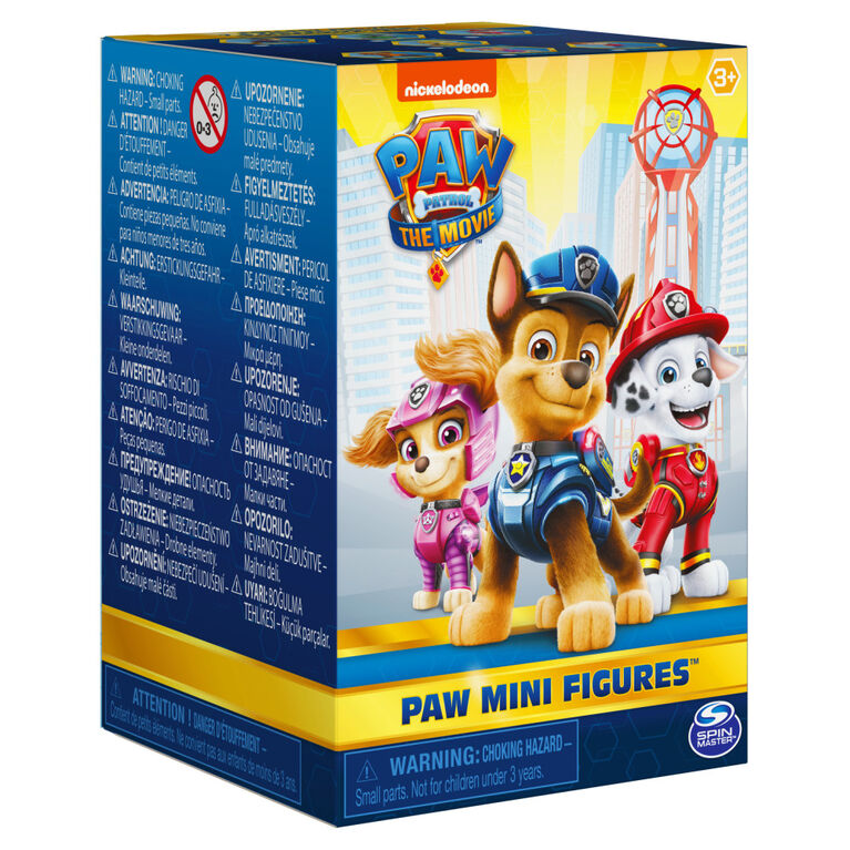 PAW Patrol, Movie 2-inch Collectible Blind Box Mini Figure with Ultimate City Tower Container (Style May Vary)