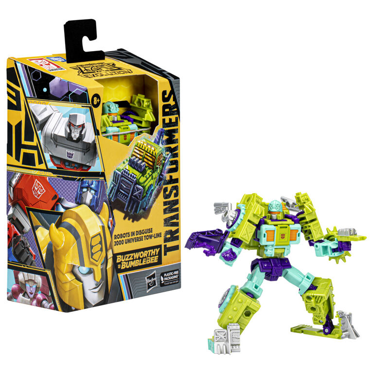 Transformers Legacy: Evolution Buzzworthy Bumblebee Robots in Disguise 2000 Universe Tow-Line 5.5 Inch Action Figure - R Exclusive