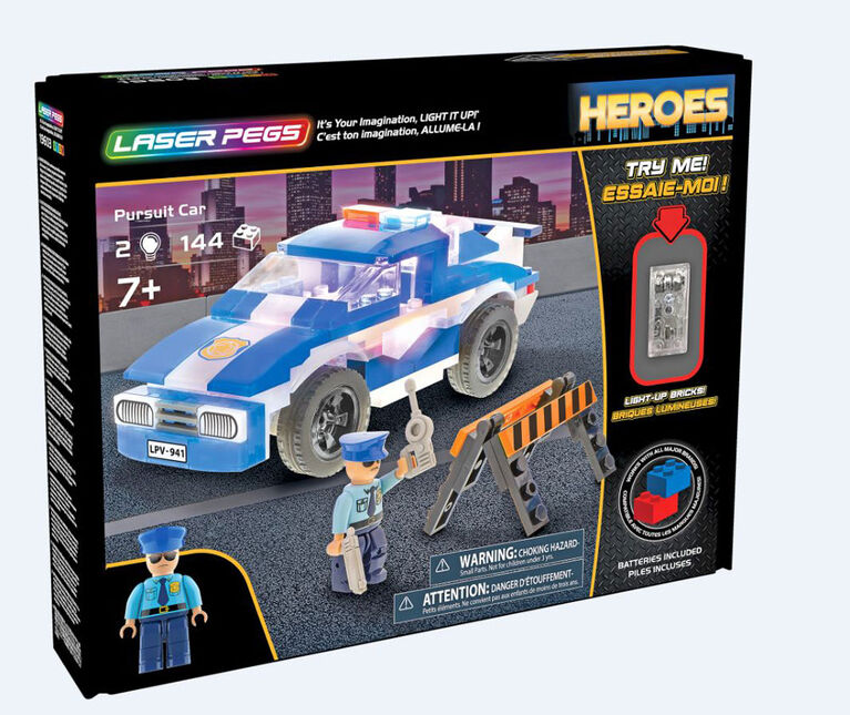 Collection Héros de Laser Pegs - Police Pursuit Car