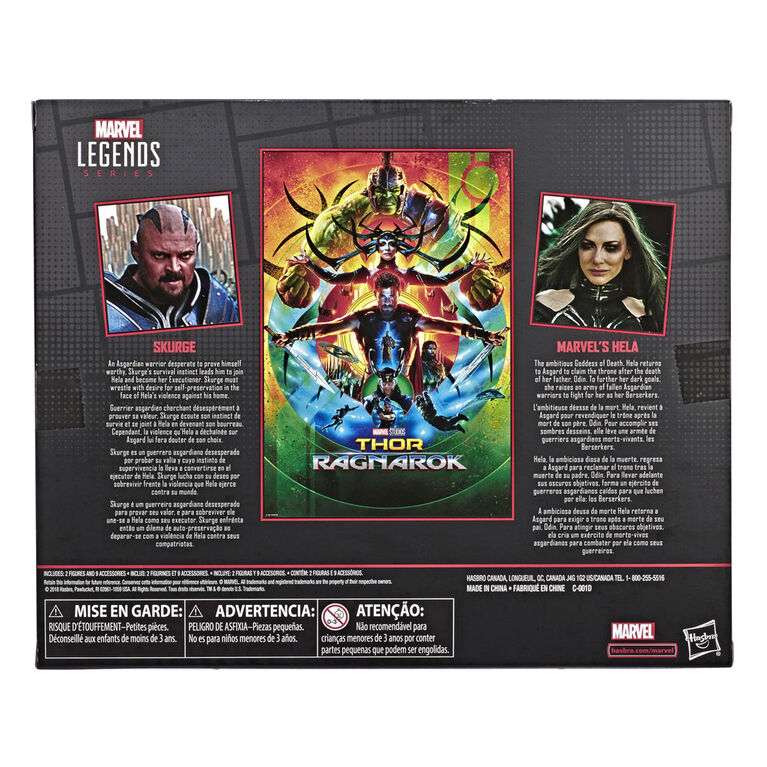 Marvel Legends Series Thor: Ragnarok - Pack de 2 figurines Skurge et Marvel's Hela.