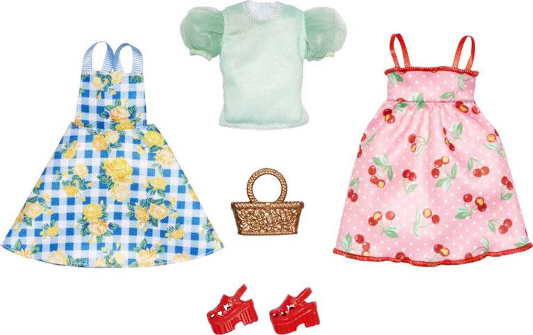 Barbie- Tenues - 2 tenues et accessoires, thème de pique-nique