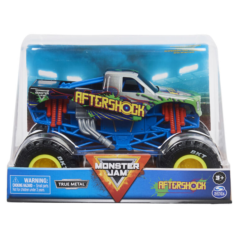 Monster Jam, Official Aftershock Monster Truck, Collector Die-Cast Vehicle, 1:24 Scale