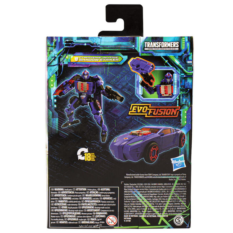 Transformers Generations Legacy Evolution, figurine Cyberverse Universe Shadow Striker classe Deluxe de 14 cm