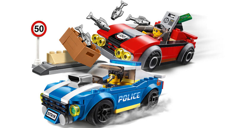 LEGO City Police La course-poursuite sur l'autoroute 60242 (185 pièces)