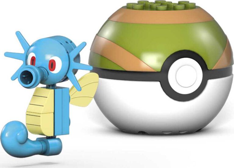 Mega Pokemon Horsea Construction Set with character figures (19 Pieces)